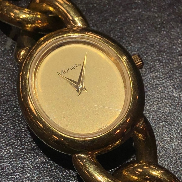 Trendy in Style Monet Gold Chain Link Watch - Picture 5 of 5